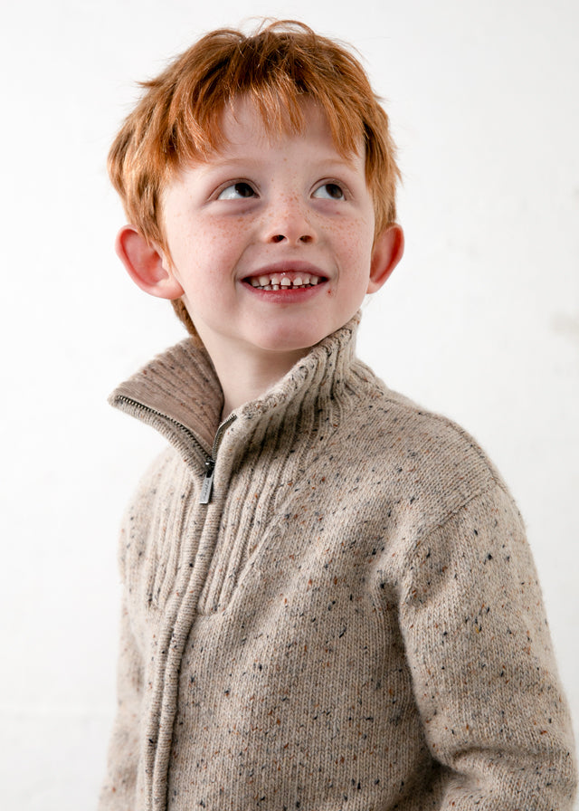 Boy Knit Zip-Up Sweatshirt
