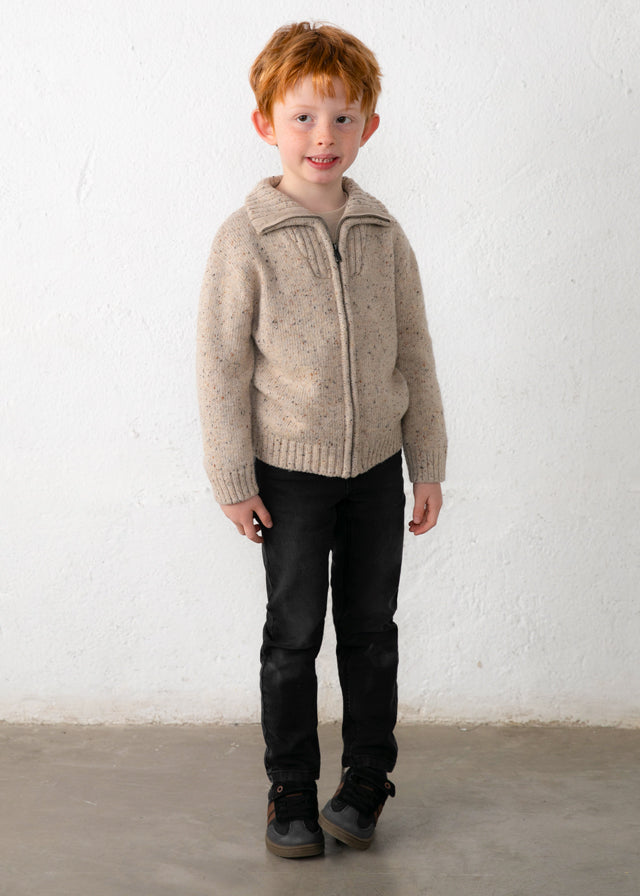 Boy Knit Zip-Up Sweatshirt