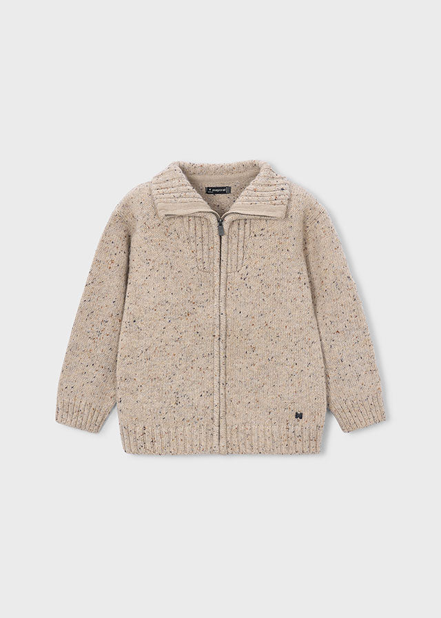 Boy Knit Zip-Up Sweatshirt