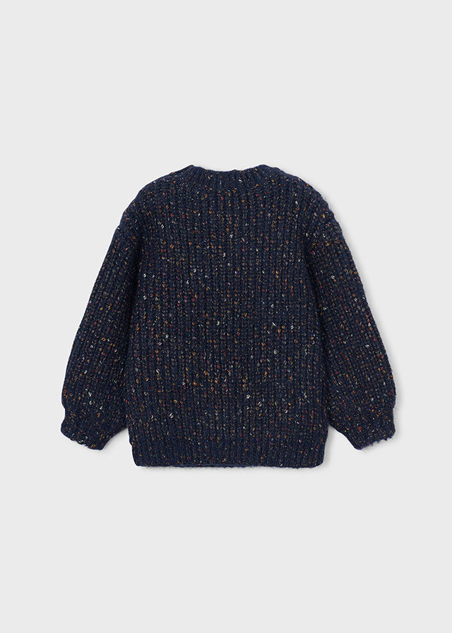 Tweed Knit Sweater in Onyx Speckle