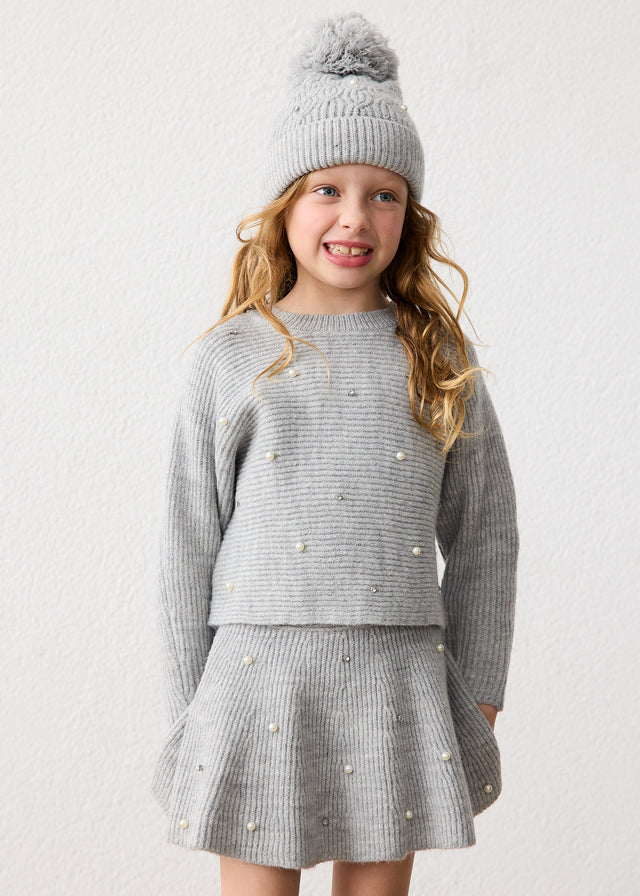 Girl Knit Pearls Set