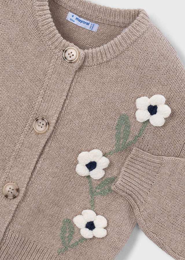 Girl Floral Knit Cardigan