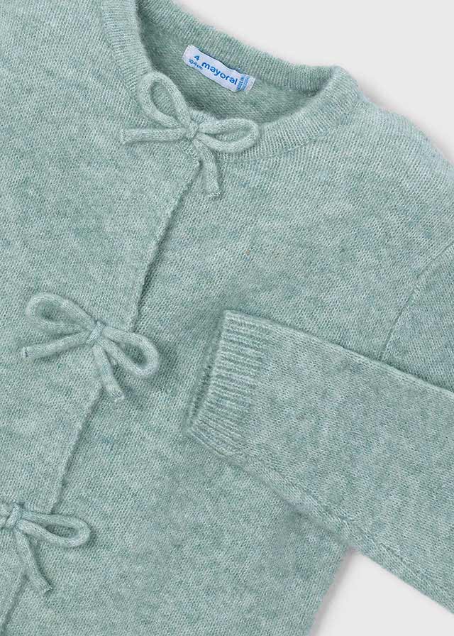 Girl Knit Cardigan With Bows