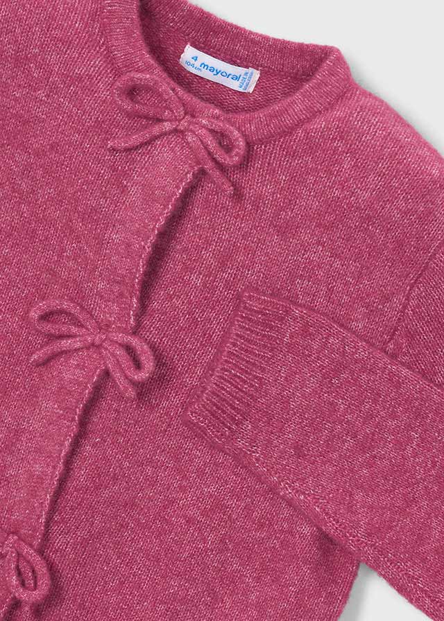 Girl Knit Cardigan With Bows