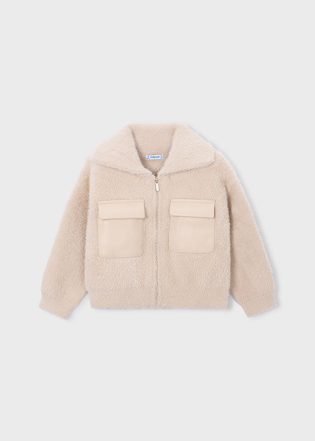 Girl Zip-up Knit Jacket