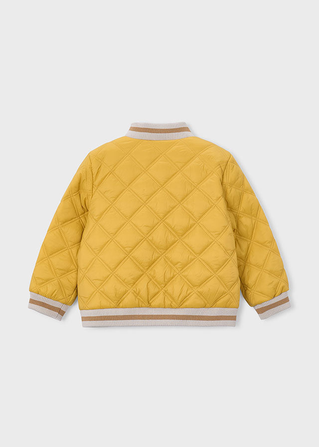 Boy Bomber Puffer Jackets Green and Yellow colors