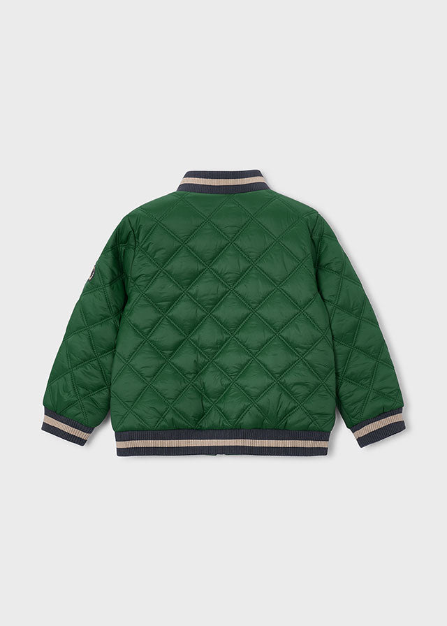 Boy Bomber Puffer Jackets Green and Yellow colors