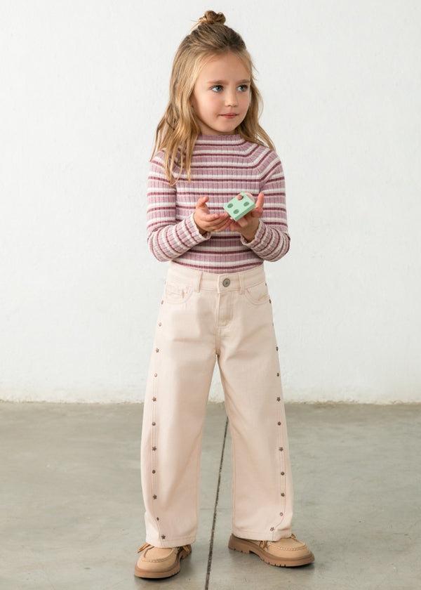 Girl Twill Beige Pants