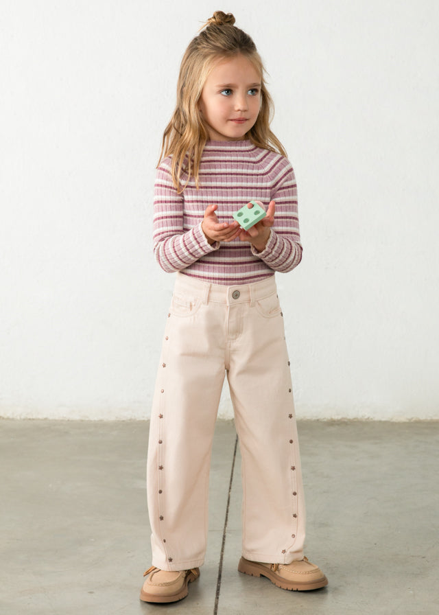 Girl Twill Beige  Pants