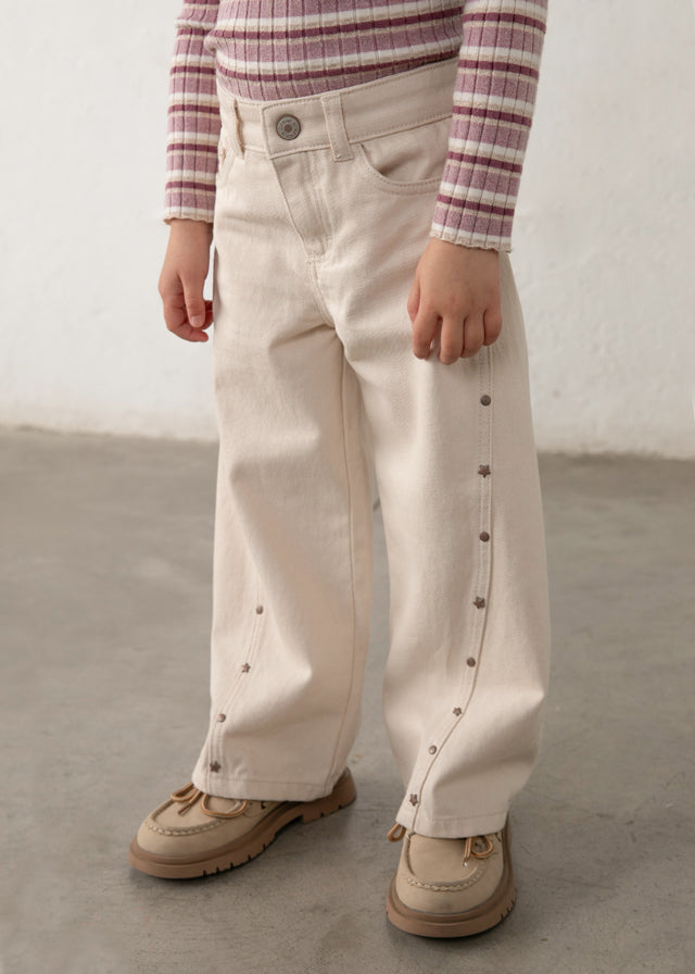 Girl Twill Beige  Pants