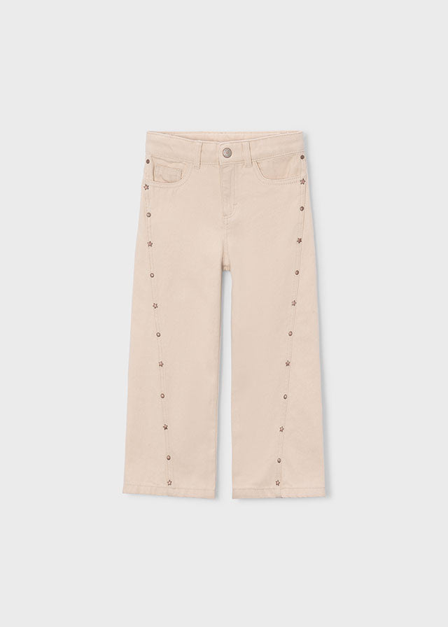 Girl Twill Beige  Pants