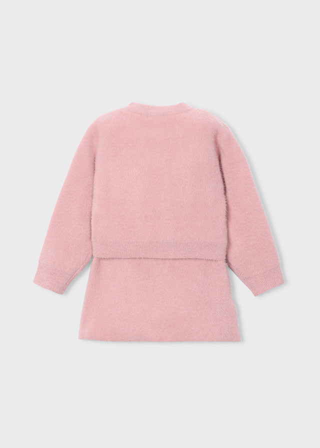 Girl Skirt and Knit Cardigan Set