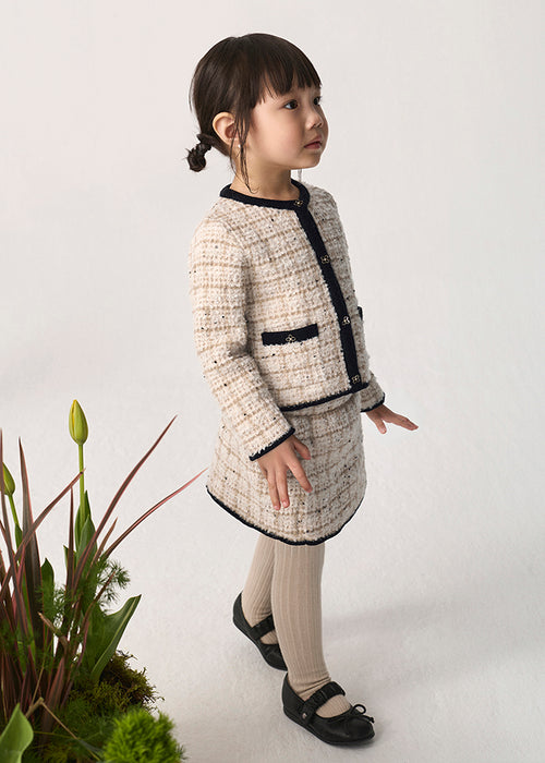 Baby Girl Knit Skirt And Blazer Set