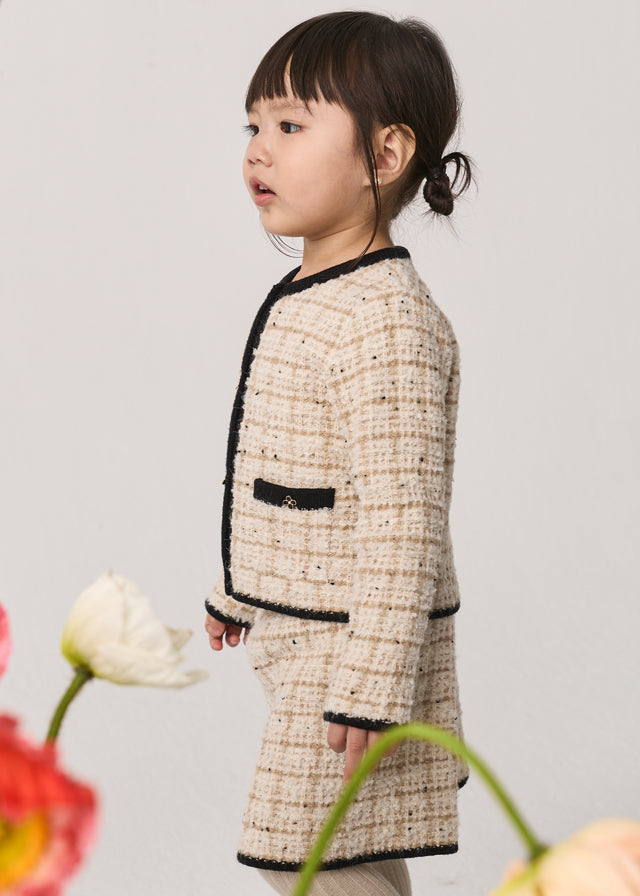 Baby Girl Knit Skirt And Blazer Set