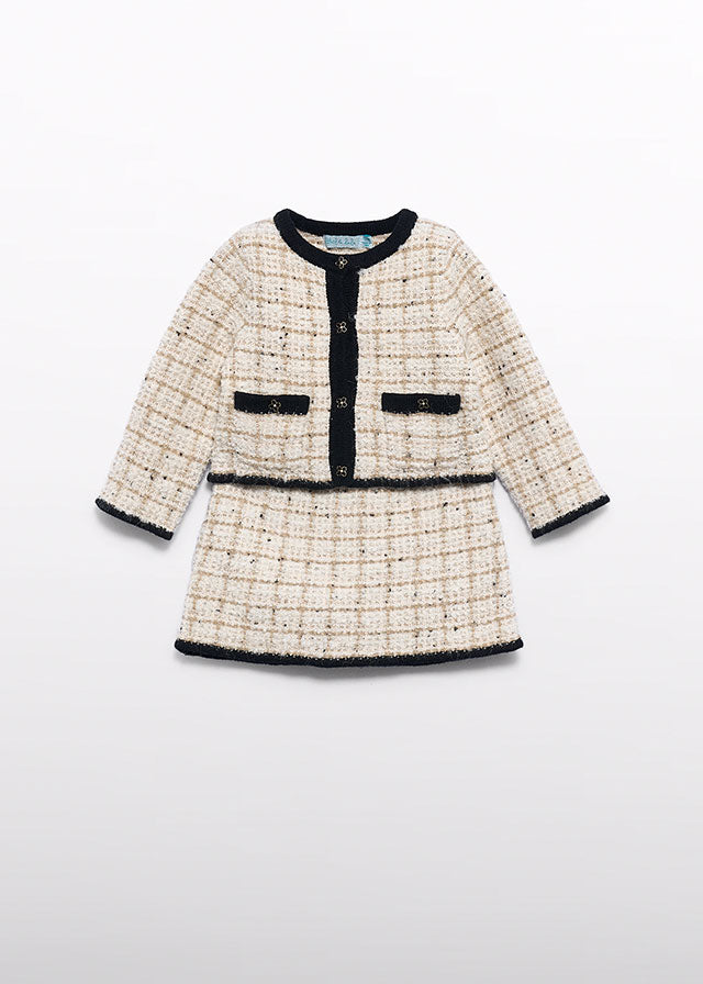 Baby Girl Knit Skirt And Blazer Set