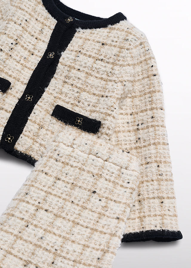 Baby Girl Knit Skirt And Blazer Set