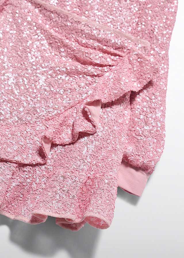 Girl Sequin Skirt Sets 2 colors Gold n Pink