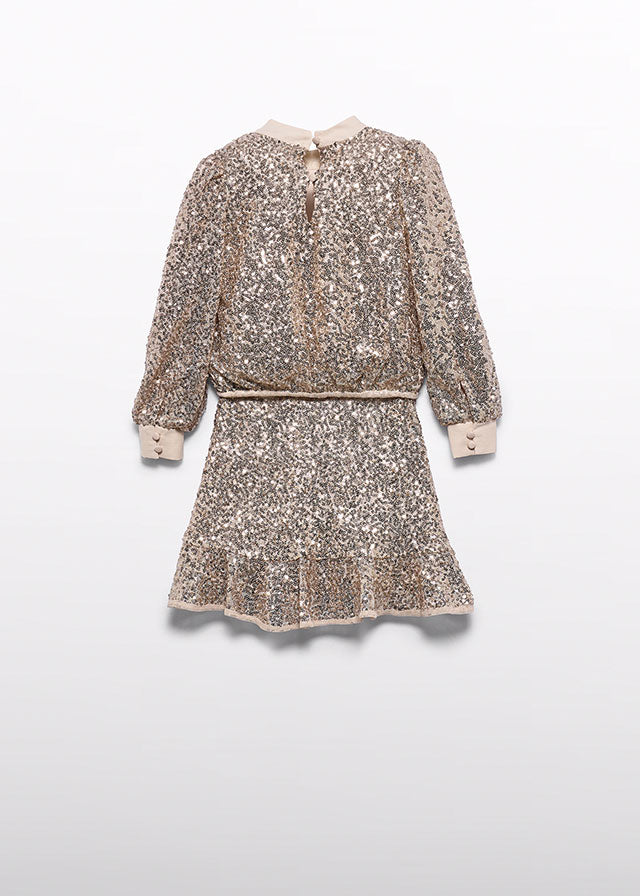 Girl Sequin Skirt Sets 2 colors Gold n Pink