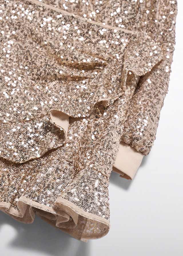 Girl Sequin Skirt Sets 2 colors Gold n Pink