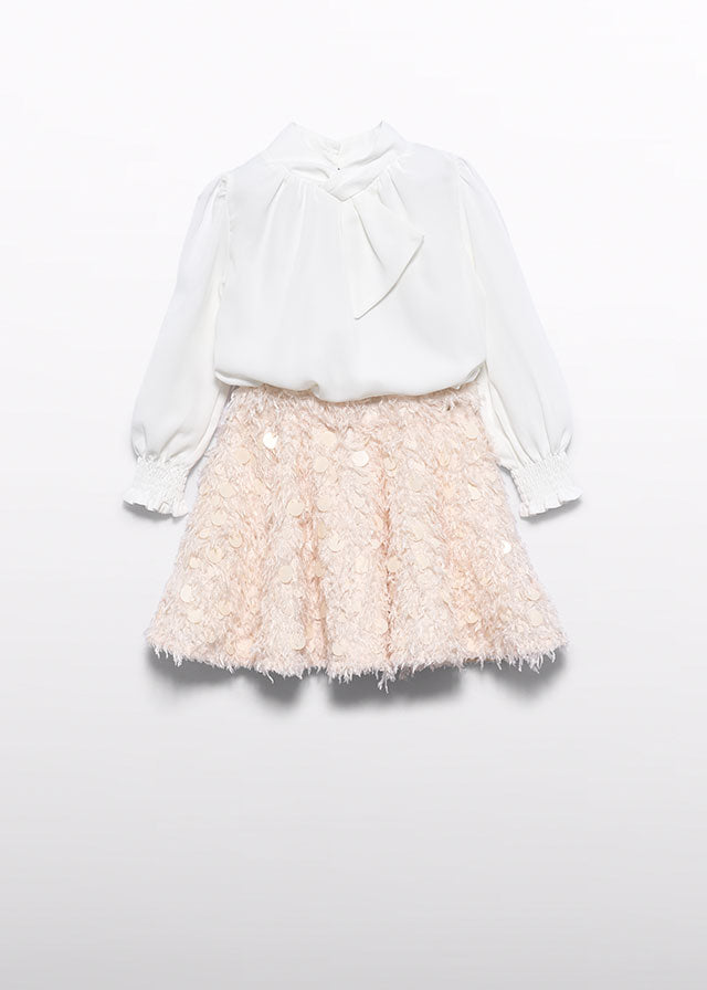 Girl Feather Skirt Set