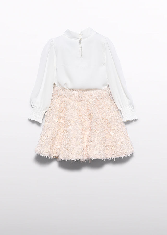 Girl Feather Skirt Set
