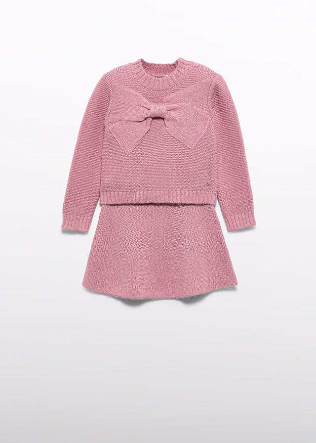 Girl Skirt With Bow Set
