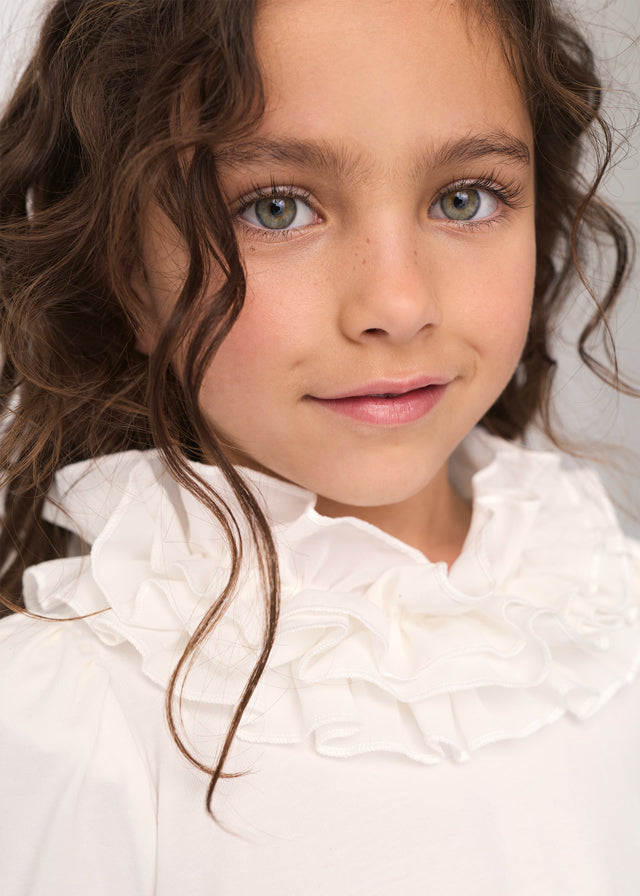 Girl T-Shirt With Ruffle Details