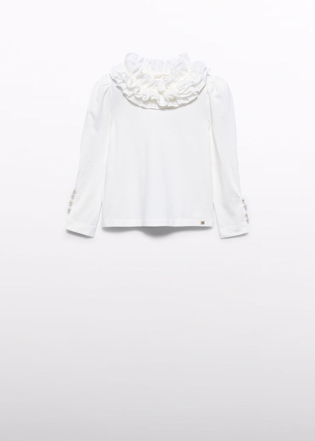 Girl T-Shirt With Ruffle Details