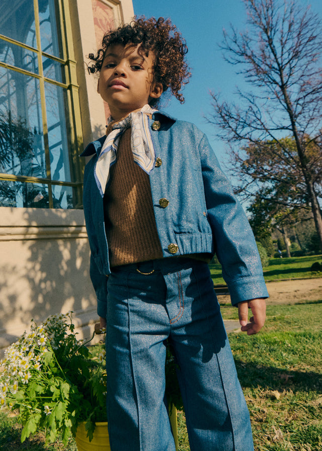 Girl Shimmer Denim Pants