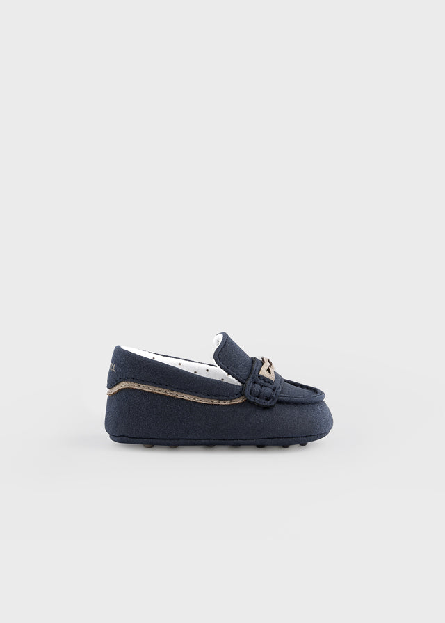 Baby Boy Navy Moccasins