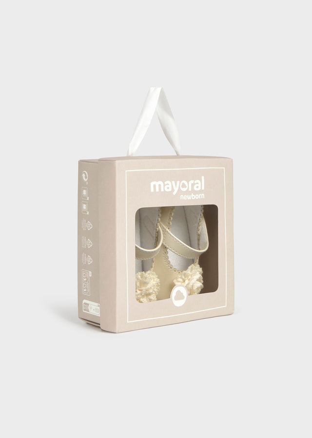 Newborn Girl Flower Mary Janes