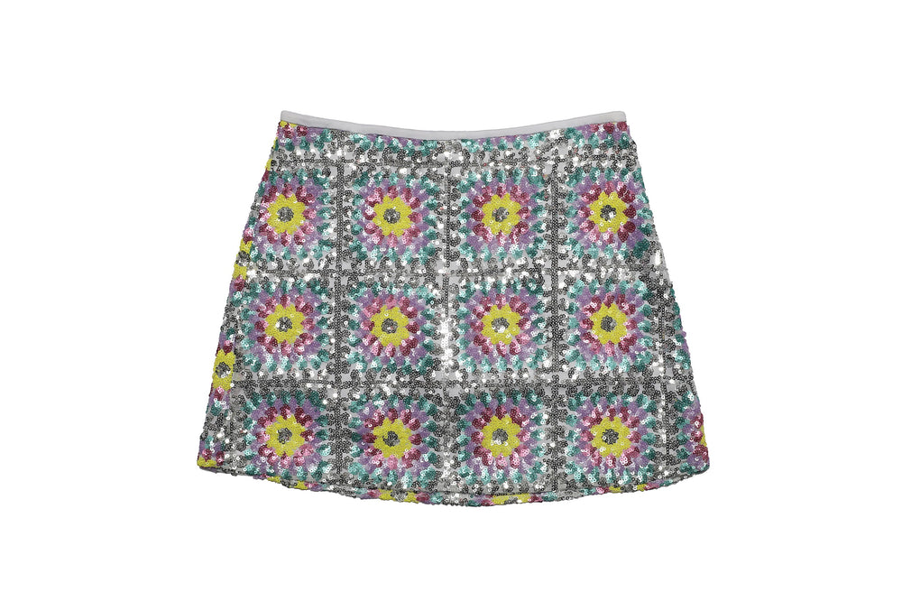 Sequined Skirt Silver