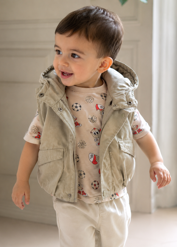 Hooded Green Sage Vest