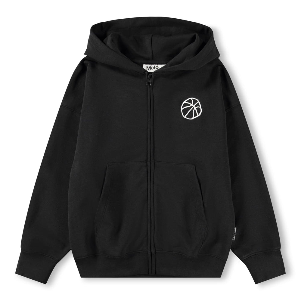 Marley Black Hoodie Zipped