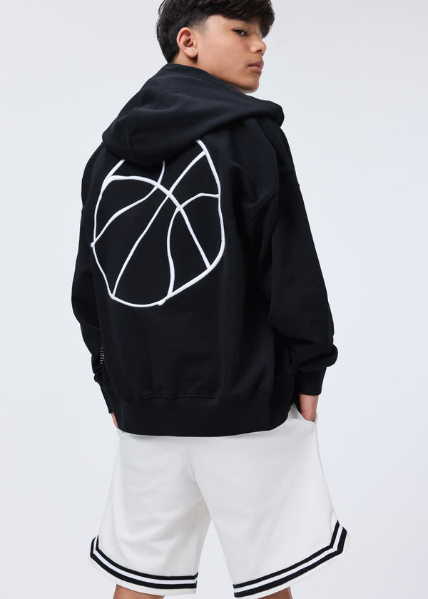 Marley Black Hoodie Zipped