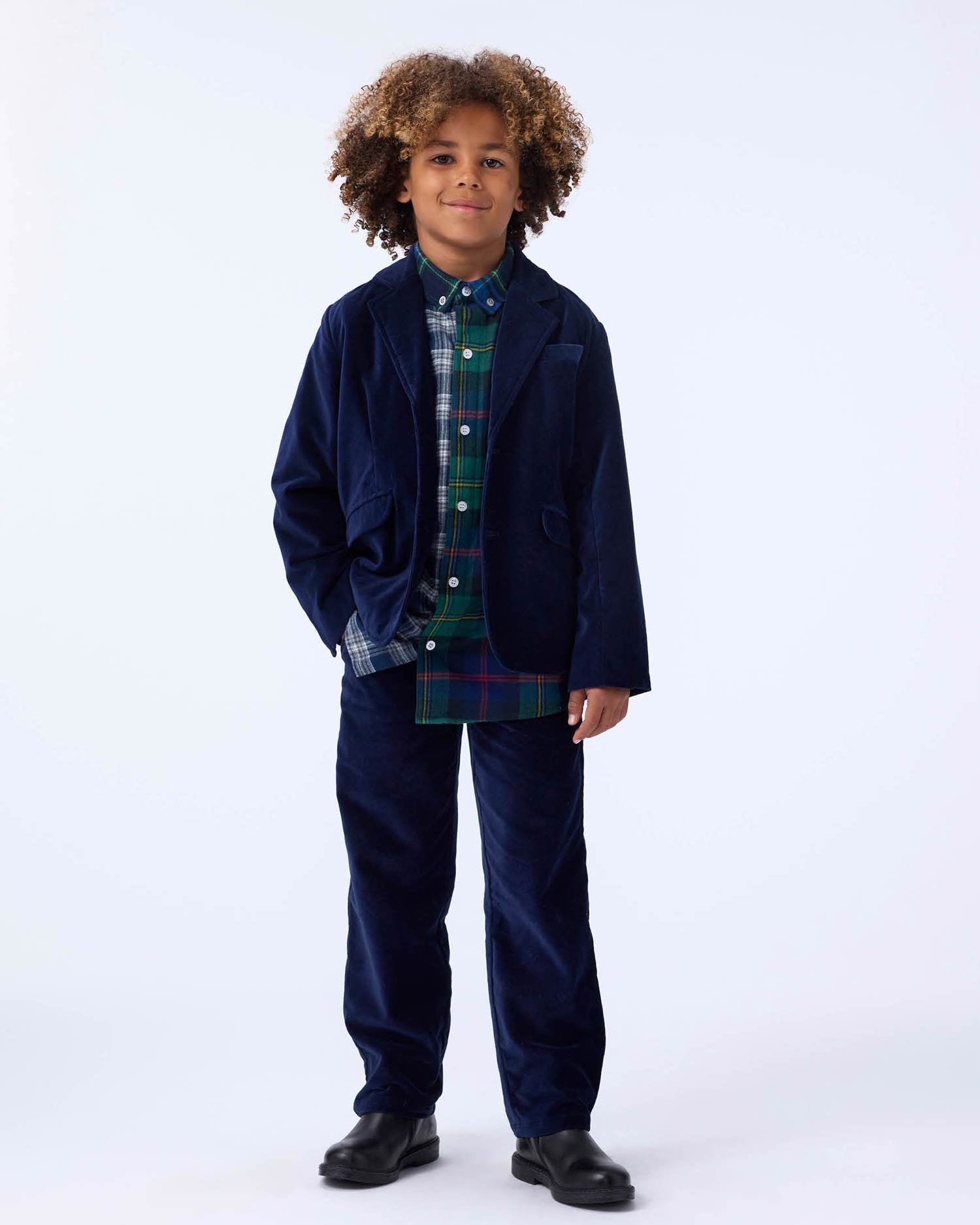 Remon Mixed Plaid Button-Front Shirt