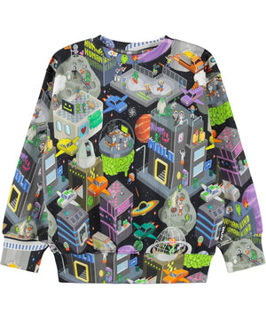 Mattis Pixel Space Black Sweatshirt