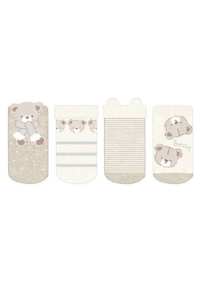 Newborn 4 Socks Pack Mocha