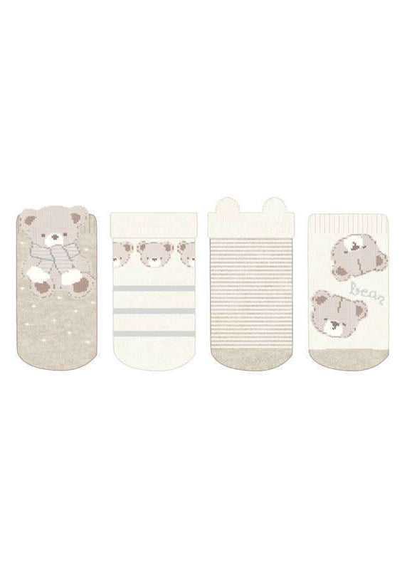 Newborn 4 Socks Pack Mocha