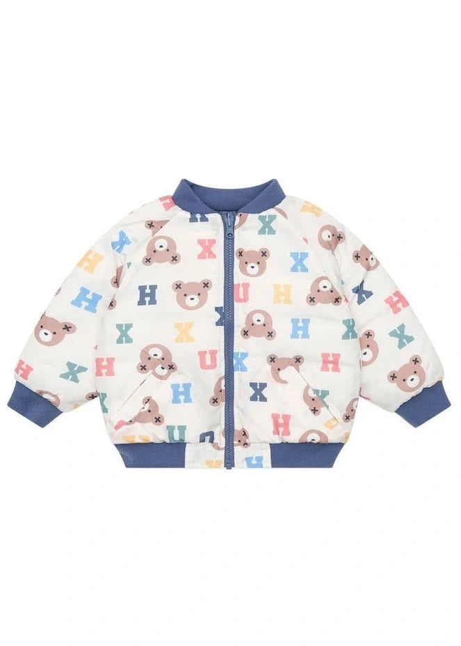 Huxbaby Hux Alphabet Reversible Bomber in Blue
