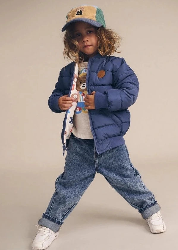 Huxbaby Hux Alphabet Reversible Bomber in Blue