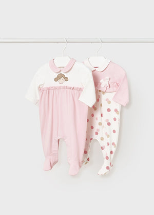 2-Pack Footed One-Piece Sustainable Cotton Newborn