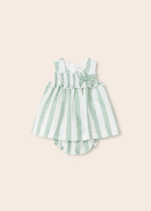 Striped Linen Dress with Knickers Newborn