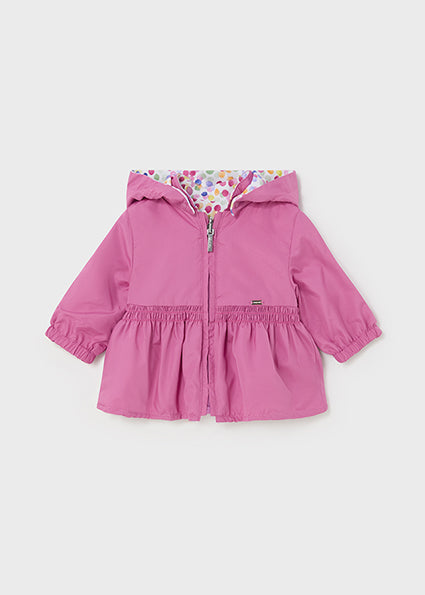 Newborn girl reversible windbreaker jacket