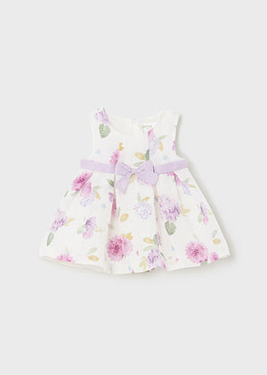 Newborn floral linen dress