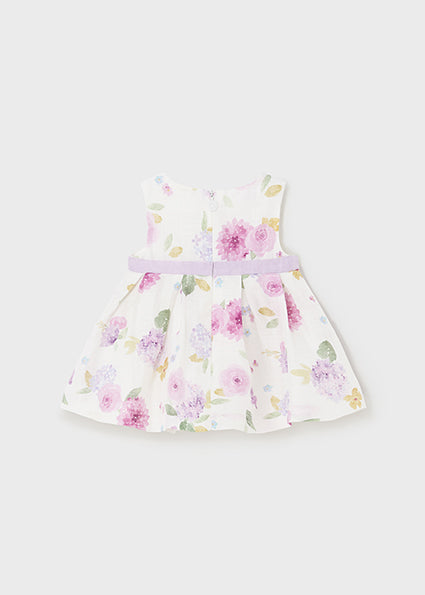 Newborn floral linen dress