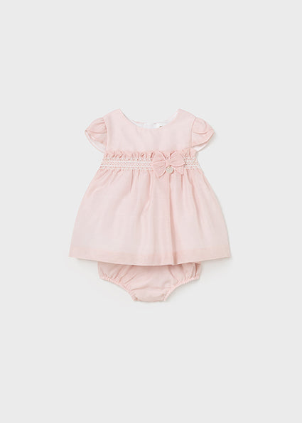Newborn chiffon dress and bloomer set