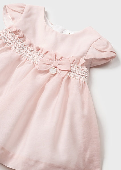 Newborn chiffon dress and bloomer set