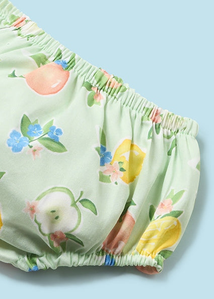 Newborn printed dress with bloomer