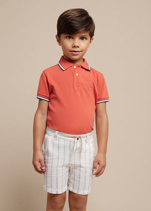 Striped linen kid boy shorts